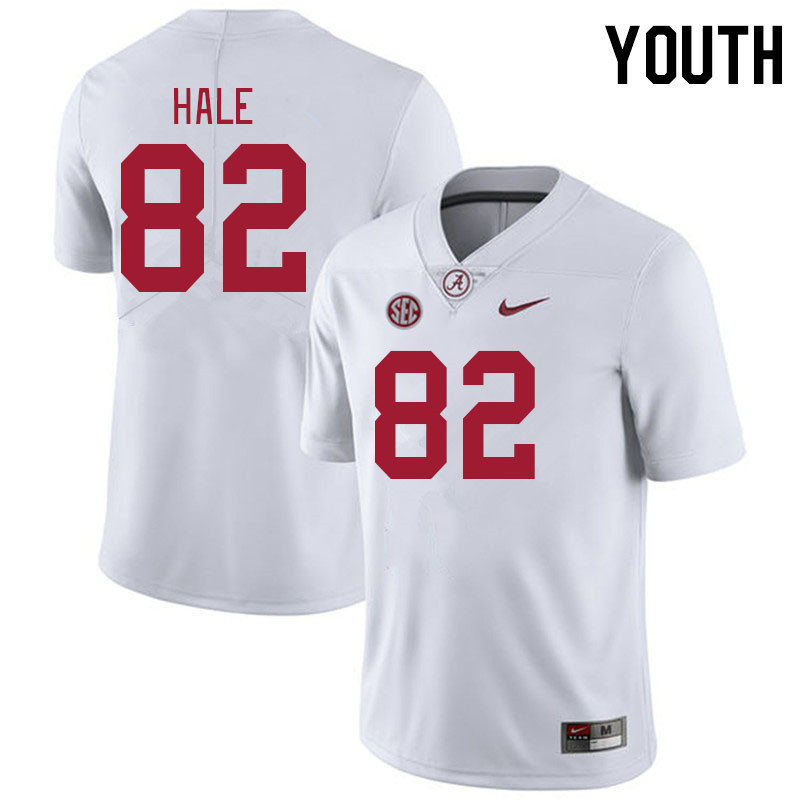 Youth #82 Jalen Hale Alabama Crimson Tide College Footabll Jerseys Stitched-White